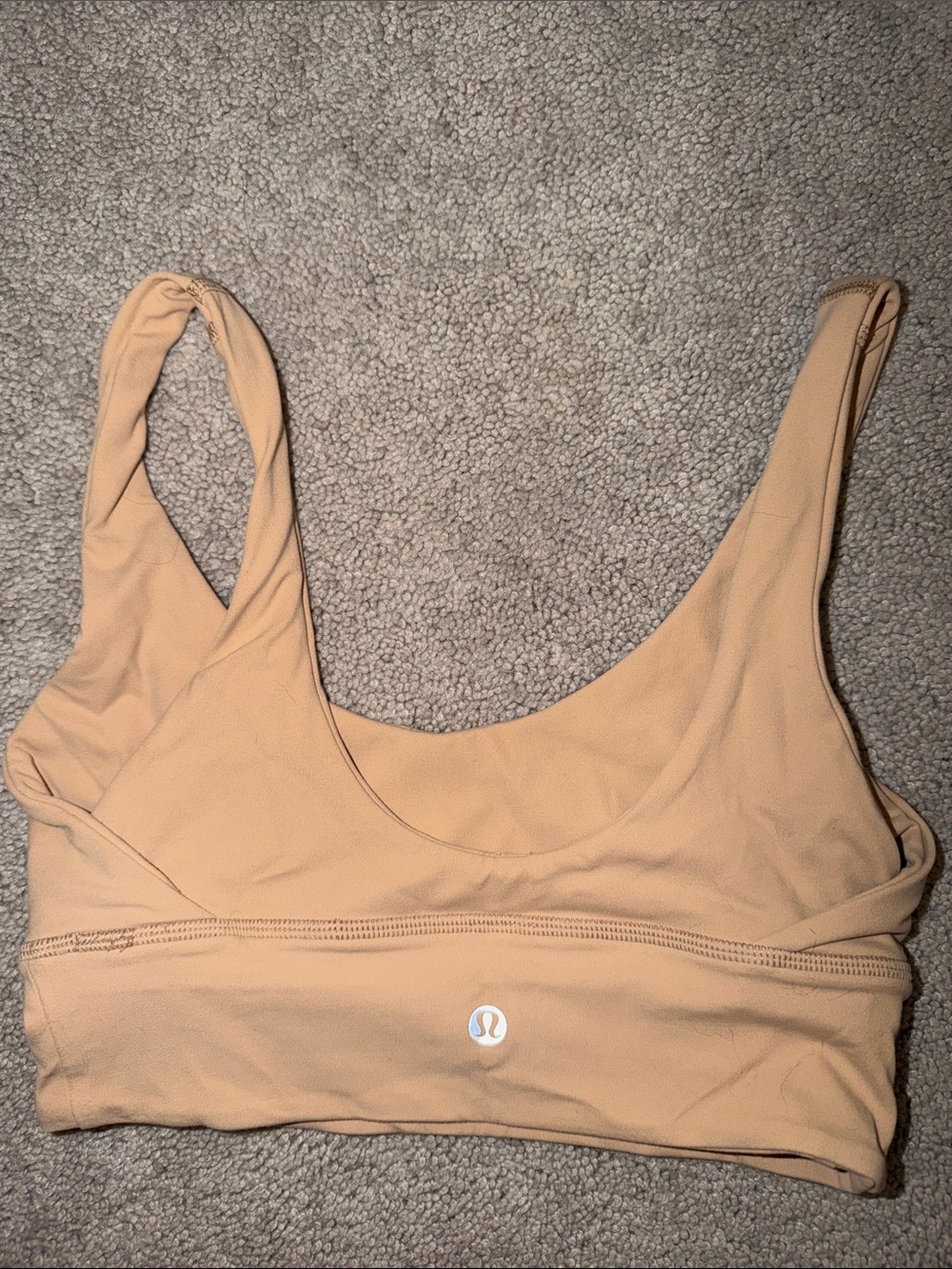 lululemon athletica Light Tan Sports Bra - Scoop Neck Support